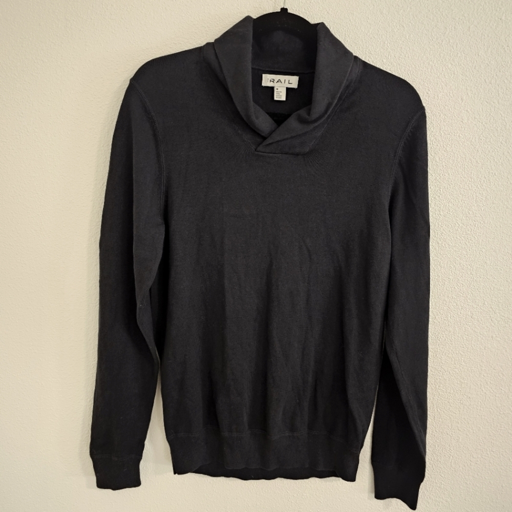 ✅️ The Rail Men's Black V-Neck Sweater | Medium | 100% cotton